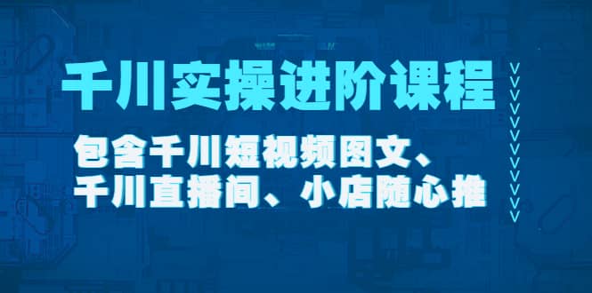 千川实操进阶课程（11月更新）包含千川短视频图文、千川直播间、小店随心推-学海无涯网